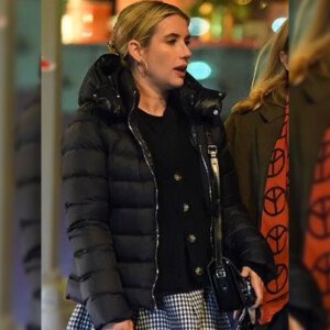 Emma Roberts Mary Parker Black Puffer Jacket