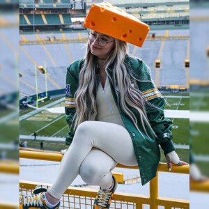Liv Morgan Green Bay Packers Varsity Jacket