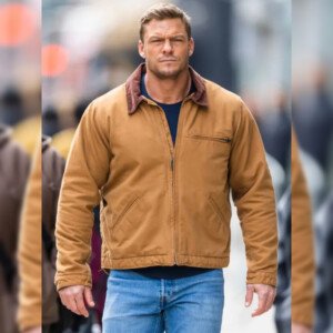 Reacher Alan Ritchson Brown Jacket