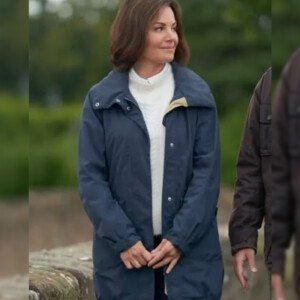 Erica Durance A Scottish Love Scheme 2024 Blue Jacket