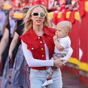 Brittany Mahomes Red Chiefs Denim Vest