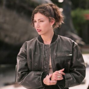 Ursula Corbero Lift 2024 Leather Bomber Jacket