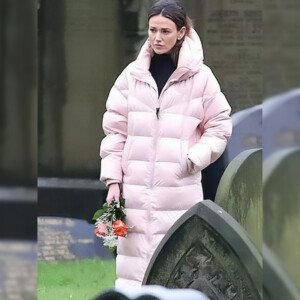 Maya Stern Fool Me Once Pink Puffer Coat