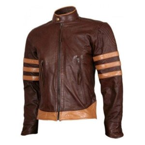 Men’s Tan Brown Distressed Leather Jacket