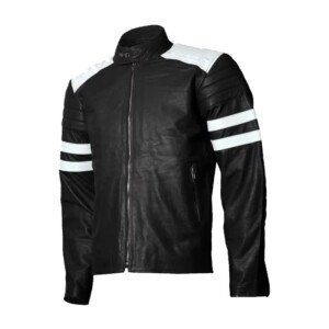 Mens Black Retro Cafe Racer Jacket