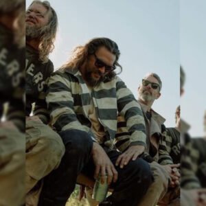 Jason Momoa Black White Zebra Stripe Jacket