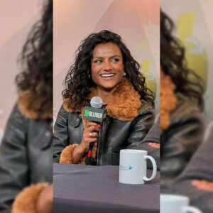 Simone Ashley Eco-Leather Aviator Jacket