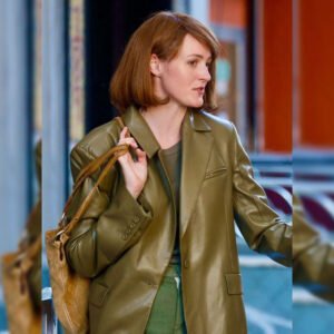 A Different Man Renate Reinsve Leather Blazer