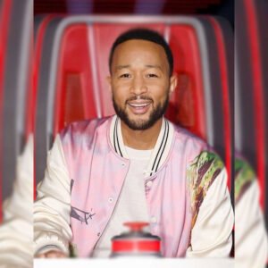 John Legend The Voice S25 Pink Bomber Jacket