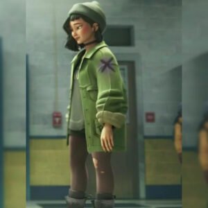 Leah Lewis The Tiger’s Apprentice 2024 Raw Green Cotton Jacket