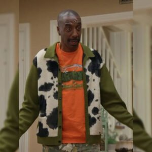 Curb Your Enthusiasm S12 J.B. Smoove Cow Print Cardigan