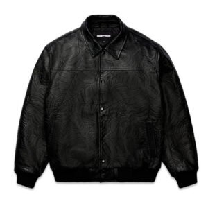 Sp5der Leather Jacket Black
