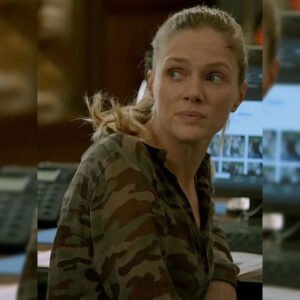 Chicago PD Tracy Spiridakos Green Camo Camouflage Shirt