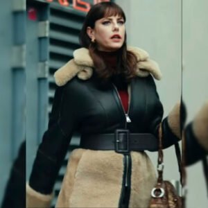 The Gentlemen S01 Kaya Scodelario Shearling Leather Coat